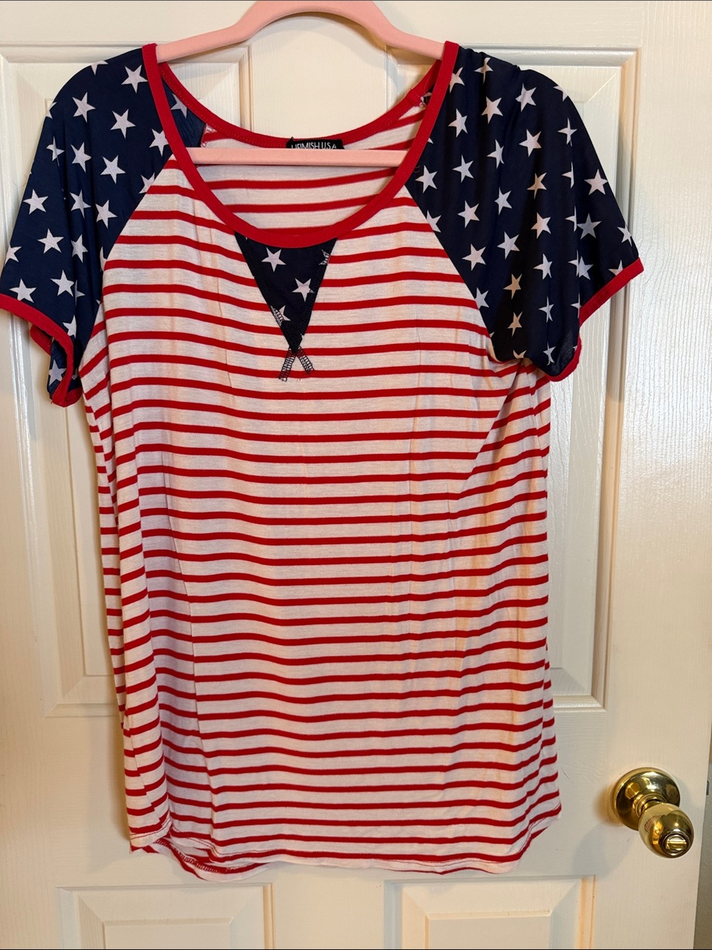 HEIMISH USA Red & White Striped Tee